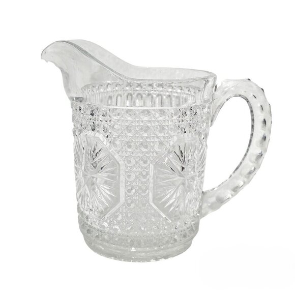 Imperial Amelia Star Medallion Early Vintage American Pattern Glass Pitcher - Picture 1 of 7